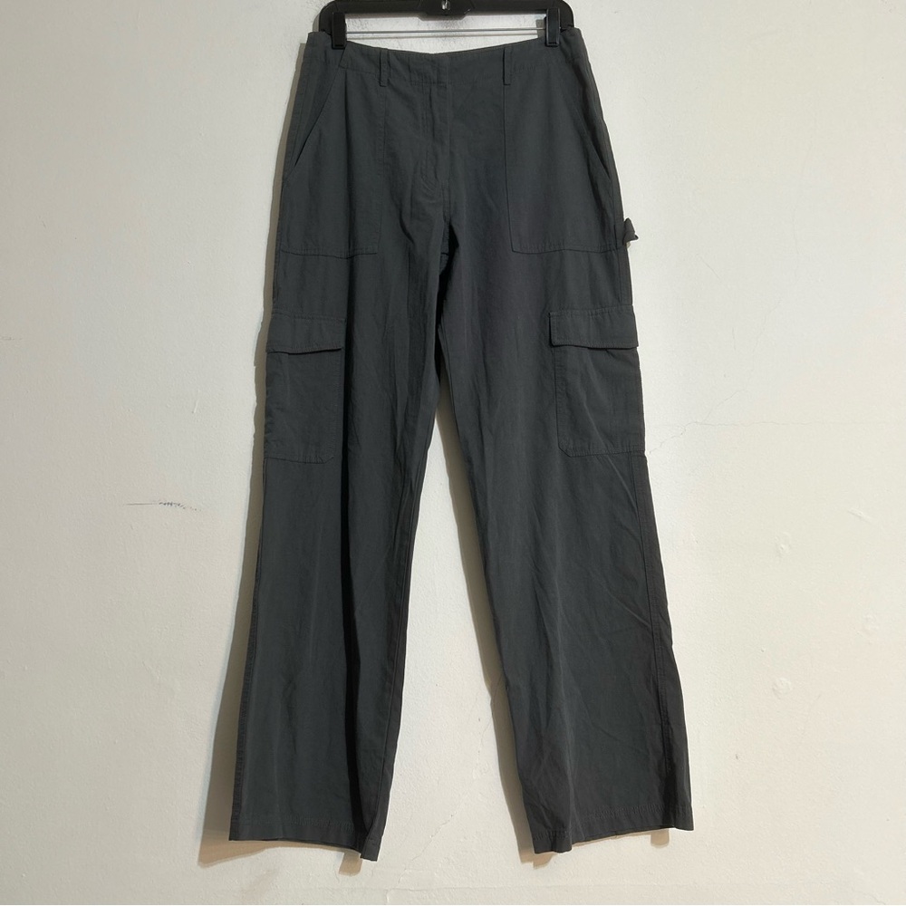 White Fox Know Your Worth Cargo Utility Y2K Pants Charcoal Grey Small